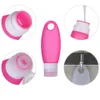 1pc 98ml Makeup Refillable Bottles Portable Empty Silicone Travel Packing Press Bottle for Lotion Shampoo Bath Container