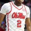 Jam Custom Ole Miss Rebels 2020 баскетбол #2 Devontae Shuler 4 Breein Tire 14 Dimencio Vaughn 21 Роберт Аллен 24 Daeshun Ruffin Jerseys 4xl