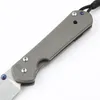 2020 CR Knives Большой карманный складной нож Sebenza 21 D2 Tanto Point Stone Wash Blade CNC TC4 Ручка из титанового сплава с кожаной оболочкой