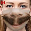 Śmieszne wyrażenie respiratory emotikon wąsy zęba cygaro bawełniane śmieszne nos mascarlilla język usta zmywalne maski do twarzy wielokrotnego użytku 4mg C2