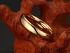 Mode 100% pur tungstène anneaux 6MM de large anneaux de mariage couleur or pour femmes et hommes bijoux