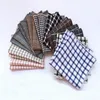 handkerchief 100% cotton handky plaid pocket square hankie men's strip pocket towels handmade suit accessory square towel 5pcs/lot