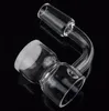 Top Quality Splash Guard Quartz Banger With 10mm 14mm 18mm Male Female 4mm Opaque Bottom Quartz Nails For Glass Bong Smoking