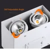 Square Led Downlight Single/Double Head Spot Surfabe Mounted Led Spot Lamp Angle Adjustable Living Room Bedroom Kitchen led Grille Light