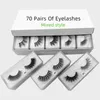 M série 10 styles cils naturels longs cils de vison 3d faits à la main faux cils pleine bande cils maquillage faux cils 70 paires