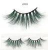 25mm Colored 5D Mink False Eyelashes 17styles thick Eyelashes Luxury Colorful Natural Cosplay Imitated Mink thin Eyelashes 1box=1pair