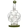 Yaratıcı Cam Su Bongs Dab Rig Nargile Süper Vortex Recycler Kuleleri 12 Tüp Su Borusu 14mm Ortak Yağ Kuleleri Heady Bowl ile Bongs