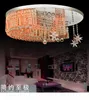 Modern Fashinal Design Decoração LED Segmentação Dimmale Chandelier luz de teto, brilhantes barras curtas e estrela