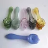 Funny Skull Ghost Smoking Glass Pipe 3.9 pulgadas Embriagador Hierba tabaco Mano Cigarrillo pyrex colorido cuchara Tubos Herramienta Accesorios 7 colores