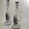 Einzigartige Glaswasserbongs Shishas Black Spider 13,4 Zoll Pyrex Oil Dab Rig Raucherzubehör (zufällige Farbe)