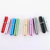 5ml Refillable Przenośne Mini Perfumy Butelka Traveler Aluminium Spray Atomizer Pusta butelka perfumeryjna 15Color opcja DHL Free LX2449