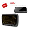 H18 Plus Wireless Air Mouse Mini -tangentbord Fullskärm Touch 2.4 GHz Qwerty Pekplatta med bakgrundsbelysning Funktion för smart TV PS3