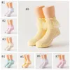 Peuter kant prinses sok ruche meisje dans sokken frilly ademend meisjes sokken kinderen footsock boutique kinderen schoeisel 8 stijlen BT5662