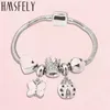 Pulseira de charme de mulheres DIY HMSFELY Fazendo 316L de cadeias de aço inoxidável de aço titânio Acessórios de pulseiras de fivela de aço 5pcs/lot14664155