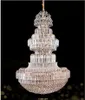 European Luxury Crystal Chandeliers Light Fixture LED Modern Big American Chandelier Hotel Hall Lobby Home Indoor Lighting Dia80cm / 100cm