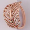 High quality Rose gold plated Light Feather Rings Women Wedding Jewelry for Pandora Real 925 Silver Gift Ring with Original box set