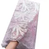 Tessuto di pizzo francese con paillettes moda 2021 Tessuti africani bianchi di alta qualità Guipure nigeriano lacci Materiali per le donne237n