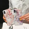 LAPOPNUT Custodie morbide in silicone antiurto per IPhone 11 Pro Xs Max X Xr 7 Plus 8 6S 6 SE 2020 Cover per paraurti leopardata in marmo di frutta