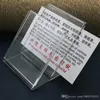 20 평방 플라스틱 유기 유리 데스크탑 PCS 고급 투명 레이블 디스플레이 카드 디스플레이 70 * 55mm