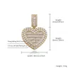 Designer Heart Necklace Mens Hip Hop Jewelry Iced Out Pendant Diamond Clamshell Po Frame Hängen Luxury Charms Bling Gold Silver Fashi178e