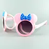 Hot Sale Kids Bow Sunglasses Clamshell Sun Mirror Girls Eye Decoration Clear Lens Glasses Candy Colors Bowknot Sunglasses For Girls M034