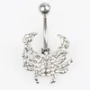 D0738-1 (3 färger) Crab Clear Belly Navel Ring Style Piercing Body Smycken