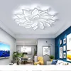 Lustres modernes en acrylique blanc pour salon chambre LED Lustres grands luminaires de lustre de plafond
