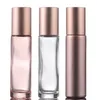 Roze roze gouden roller fles etherische olieples lipgloss tube container oog gel roller fles cosmetische verpakking P265