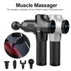 LCD Display Body Massage Gun Träning Muscle Electric Massager Gun Head Massager för nacke och Back Vibrator Slimming Shaping BVNGFD