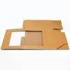 Nouvelle boîte de papier kraft 195*195*120mm avec fenêtre transparente chapeau emballage boîte vêtements coffrets cadeaux usine en gros