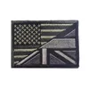 刺繍パッチ3パーセンター米国英国の旗士国パッチ戦術的なエンブレムバッジジャケットバックパックのための刺繍入りパッチ