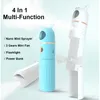 Nano Facial Steamer Mist Sprayer Mini Portable Handheld Spray Fläkt Luftfuktare Fuktgivande Face Steamer Skin Care Tool Ficklampa 4 i 1