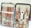 Strumento per nail art kit tagliaunghie professionale in oro rosa strumenti per la cura della pedicure - Set per la cura della pedicure per manicure in acciaio inossidabile 18 pezzi