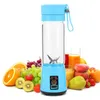 Juicer elétrico portátil 4 liquidificador Coloque de copo de plástico 3,7 vastadoras de vegetais de frutas 380ml Extrator de suco recarregável