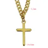 Mode voor Vrouw Mannen Jongens Rvs Sieraden Sets Dropshipping Sieraden Gift Armband Ketting Cross Curb Chain