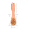 Natural Boar Bristles SPA Facial Brush Face Brushes with Wood Handle Remove Black Dots Rub Face Nail Brush