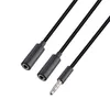 3.5mm Male to Female Audio Y Splitter Adapter Cable Aux cables for Samsung HTC Android phone