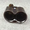 1 paio modello H tubo di scarico lucido in fibra di carbonio nero lucido per Akrapovic doppi scarichi silenziatore coda ugelli tubi4322169