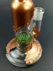 Bongs à eau en verre 9 pouces brûleur à mazout Dab Rigs narguilés nid d'abeille percolateur avec bol pour accessoires fumeurs