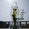 Venta caliente Heady Glass Mini Bong Lava Lamp Dab Rigs Small Oil Rigs Green Grueso Glass Waterpipes Small Bong con 14mm Bowl XL-LX3