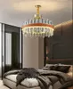 Chandeliers New Led Pendant Lights Crystal Hanging Lamp For Kitchen Living room Bedroom Black Loft Light Ceiling Suspended lampara colgante LL