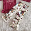 Bebé recién nacido niña ropa de diseñador trajes de otoño nuevo diseño ropa para niñas pequeñas pantalones largos boutique ourfits flores print6152362