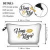 MPB014 3D print words DIY white Cosmetic Bags Fashion Travel Makeup Bag Organizer Make Up Case Storage Pouch Beauty Kit Wash Bag