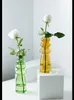 Vasi in vetro di colore trasparente con filo semplice ins decorazione vaso per dispositivo di inserimento di fiori idroponico per soggiorno