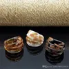 شحن مجاني بالجملة الساخن 9PCS 17-19mm النقاط الرمل الذهبية زجاج Lampwork مورانو خواتم، موضة خواتم مورانو