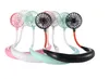 Draagbare USB Oplaadbare Neckband Lazy Neck Hanging Dual Cooling Mini Fan Sport 360 Graden Roterende Hangende Hals Fan