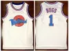 سفينة من US #Top Movie Space Jam Tune Squad Jersey! تاز 1 باغز باني 10 لولا 23 قمصان كرة السلة مخيط S-3XL جودة عالية