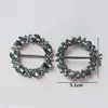 10pcs 51 * 51mm cristais banhados preto Um strass Flor redonda Buckle pérolas para a caixa do telefone Scrapbooking Artesanato Móvel New Decor nupcial