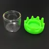 Whole Dabbing Wax Container Box 6 Ml Glass Jar Dab Dry Herb Concentrate Container Glass Bottle With Silicone Lid 50 Pcslot2972340