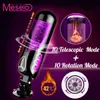 Meselo Strong Empurrando Intelligent Interaction aquecida Male Masturbator For Man Voz Ligar Auricular Rotating Sex Toys For Men CX200708